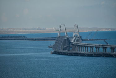 Изменилась схема движения у Крымского моста со стороны Краснодарского края