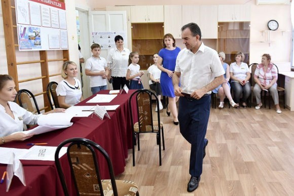 Вениамин Кондратьев принял участие в выборах депутатов Советов сельских поселений Динского района