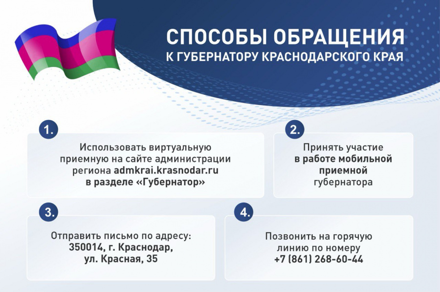 Мобильная приемная губернатора Краснодарского края в июле будет работать в Славянском и Крыловском районах Мобильная приемная губернатора Краснодарского края в июле будет работать в Славянском и Крыловском районах