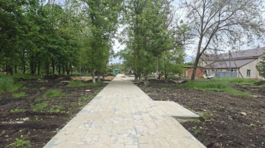 В Успенском районе по нацпроекту благоустраивают парк