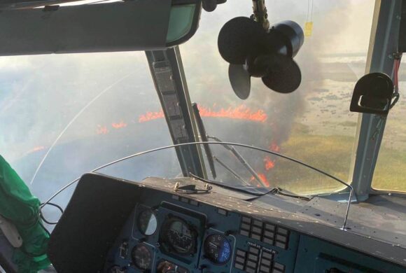 В Приморско-Ахтарском районе потушили два пожара в плавнях из пяти
