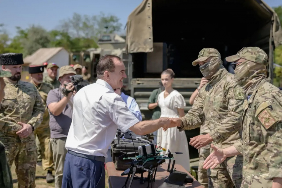 Губернатор Кубани побывал на казачьих военно‑полевых сборах на Кубани